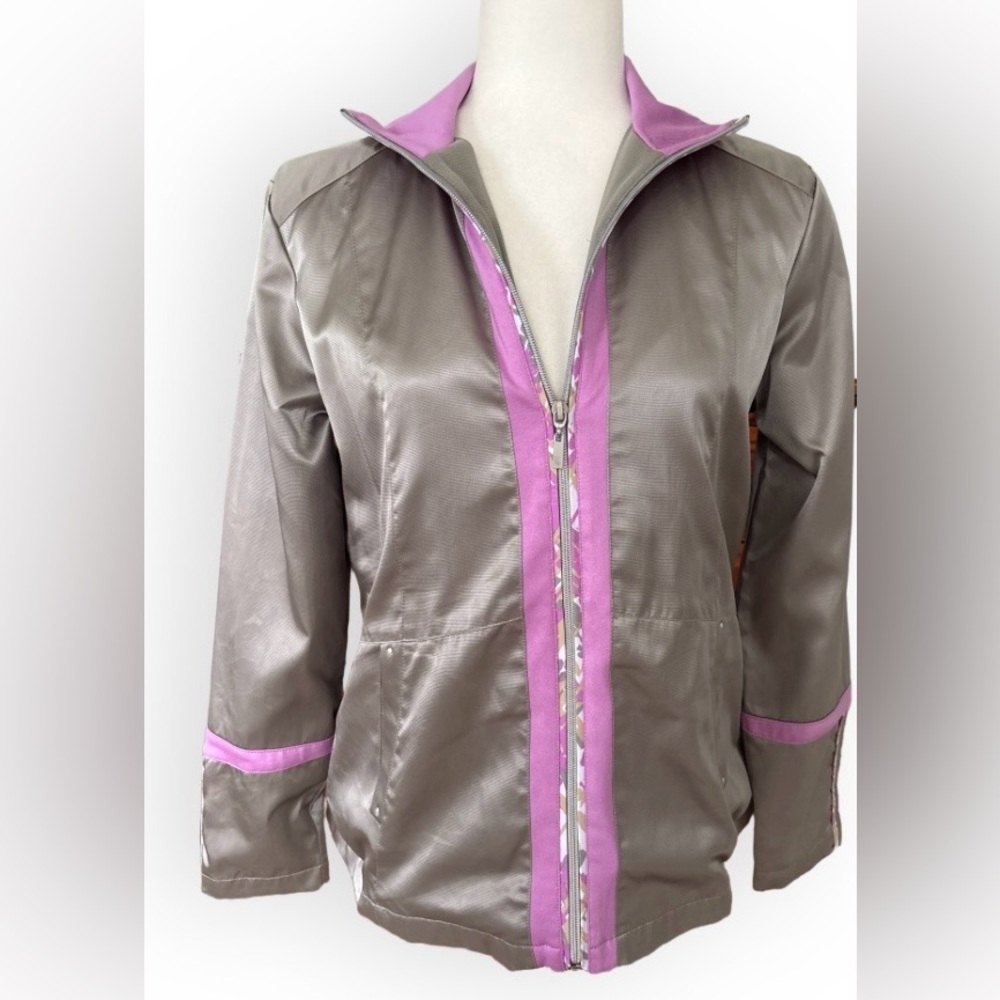Tail Zip Front Active Jacket Size M Retro 80s 90s Revival Functional Performance